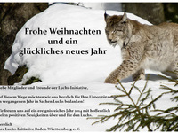 Weihnachtskarte 2013 Luchs-Initiative Baden-Wrttemberg