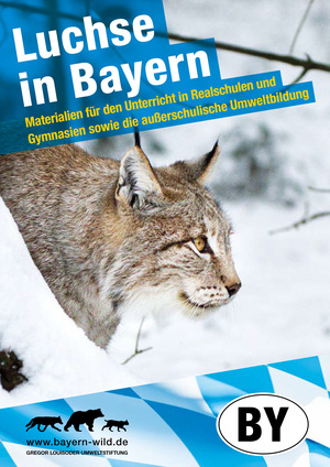 Cover der Umweltbildungsbroschüre "Luchse in Bayern"