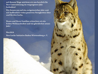 Weihnachtskarte 2015 Luchs-Initiative